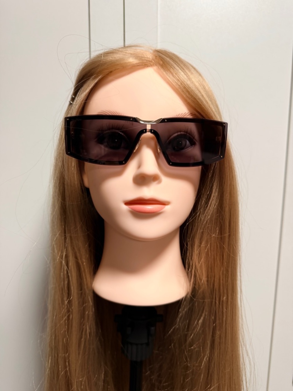 MaxMara Oversized Rectangular Sunglasses in Dark Brown Luxury Sunnies